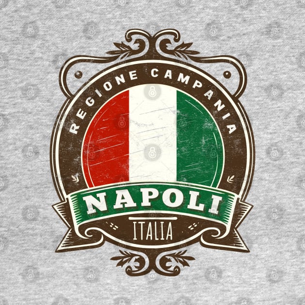 Napoli, Italia - Retro Italian Region Design by DankFutura